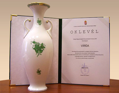 Virágos Magyarországért 2009. kitüntetés Várda